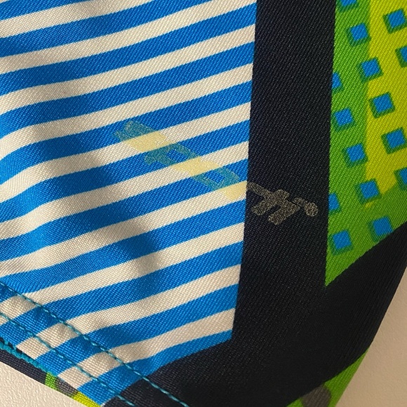 Vintage 90s Sporti Abstract Geometric Printed Jammer Swimsuit or Bike Shorts - Picture 9 of 11